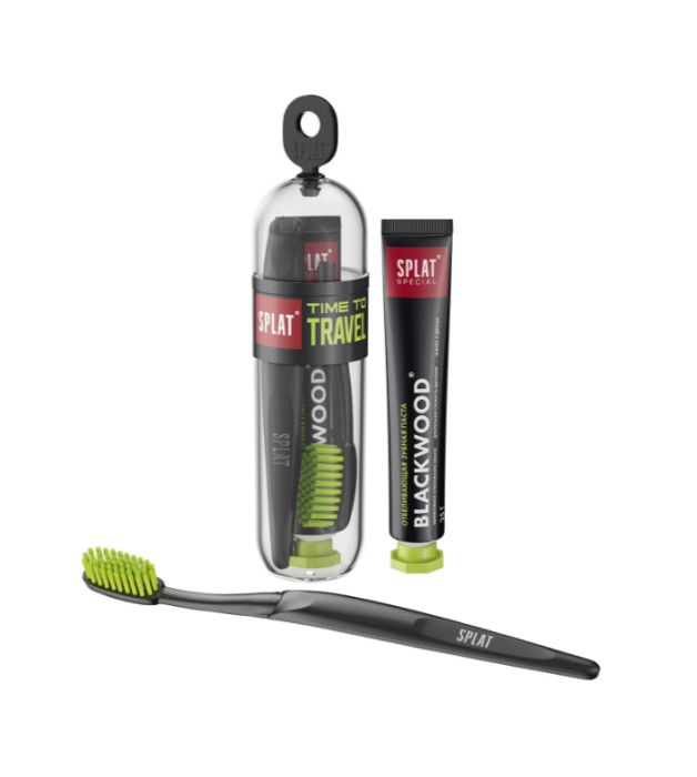 Зубная паста Черное дерево + щетка в банке