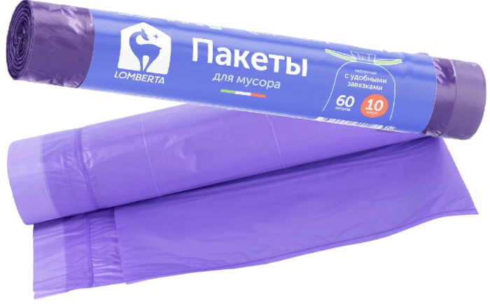 Пакеты для мусора Ломберта 10 шт 60 л