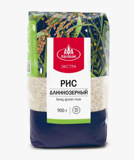 Рис длиннозерный экстра Агро-Альянс 900 г