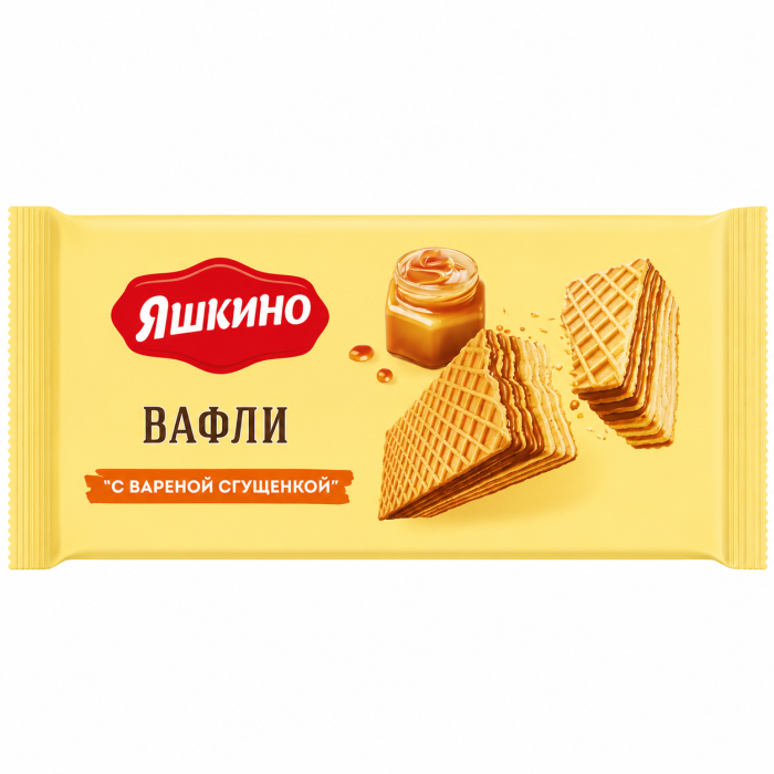 Вафли Яшкино с вареной сгущёнкой 300 г