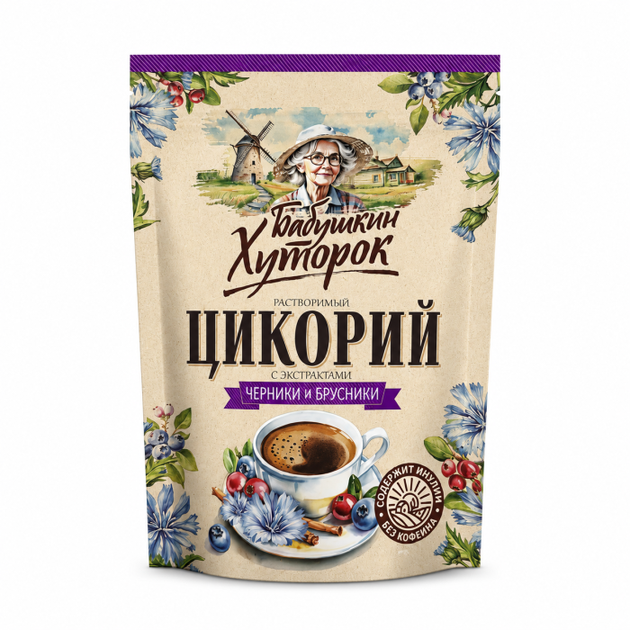 Бабушкин Хуторок Цикорий с экстрактами Черники и брусники 100 г