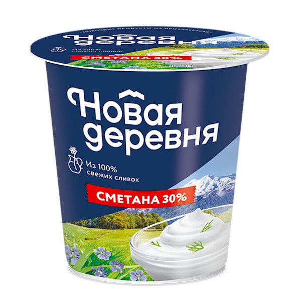 Сметана Новая Деревня 30% 315 г.