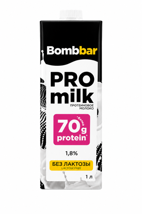 Молоко Bombbar безлактозное 1,8% 1 л