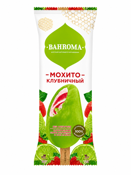 Мороженое Bahroma Мохито-клубничный 75 г