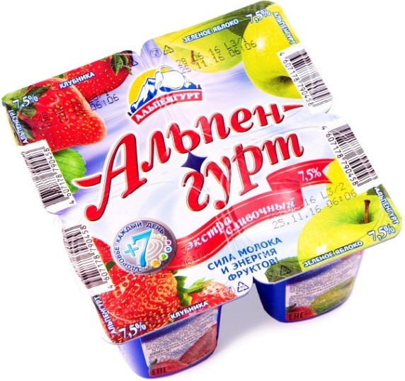 Йогурт Альпенгурт 7,5% 100 гр