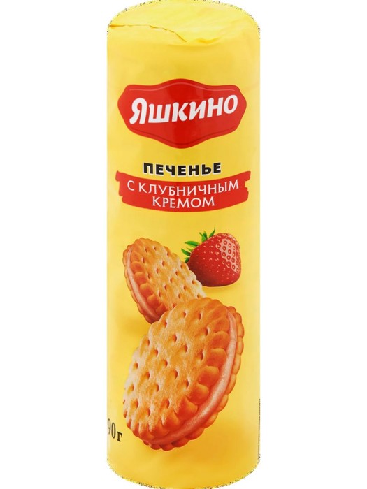 Печенье затяжное Яшкино с клуб. кремом 190 г