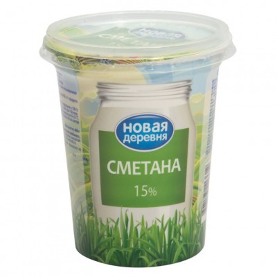 Сметана Новая деревня 15%  315 г.
