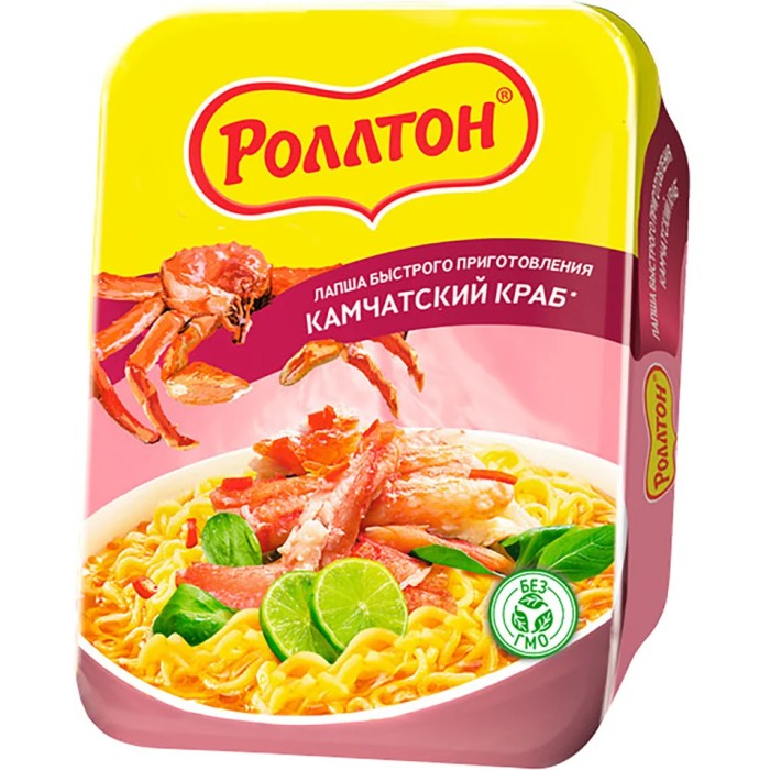 Роллтон лапша камчатский краб. 90 г.