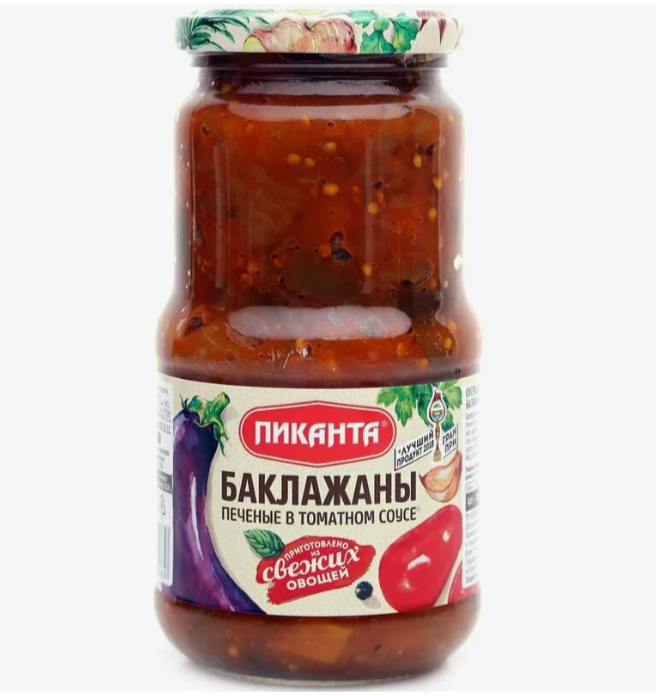 Баклажаны печеные в том.соусе Пиканта 450 г