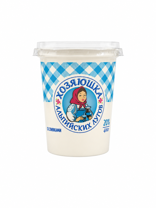 Сметана Хозяюшка  20% 400 г