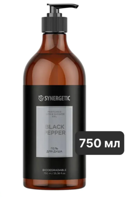 Synergetic Гель для душа Черный перец 750 мл