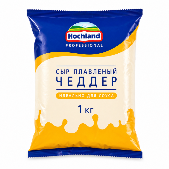 Hochland Сыр жидкий чеддер плавленый 1 кг
