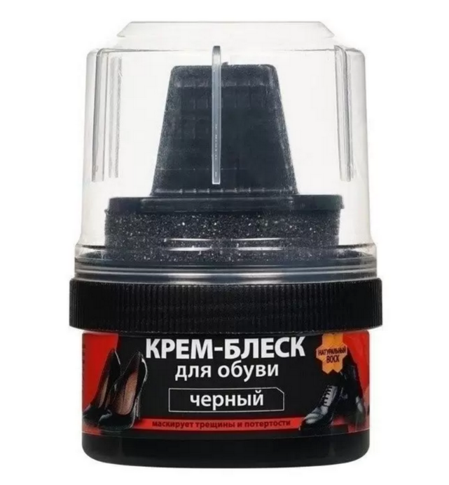 Крем-блеск для обуви черный