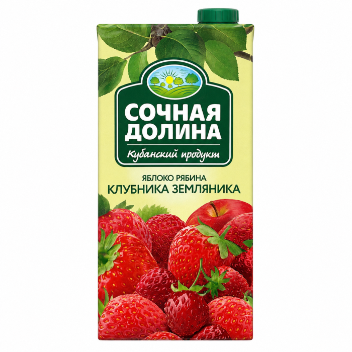Нектар Сочная Долина Яблоко-рябина-клубника-земляника 1,93 л