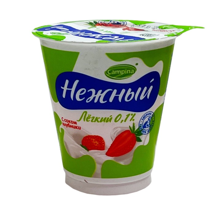 Йогурт Нежный с соком клубники 0,1% 320 г