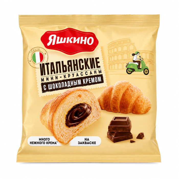 Мини-круассаны с шок.кремом Яшкино 180 г