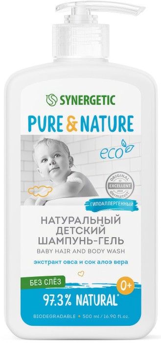 Synergetic шампунь-гель для волос и тела Без слёз 500 мл