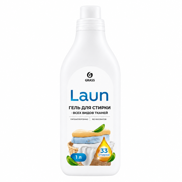 Гель для стирки для всех видов тканей Laun Grass 1 л