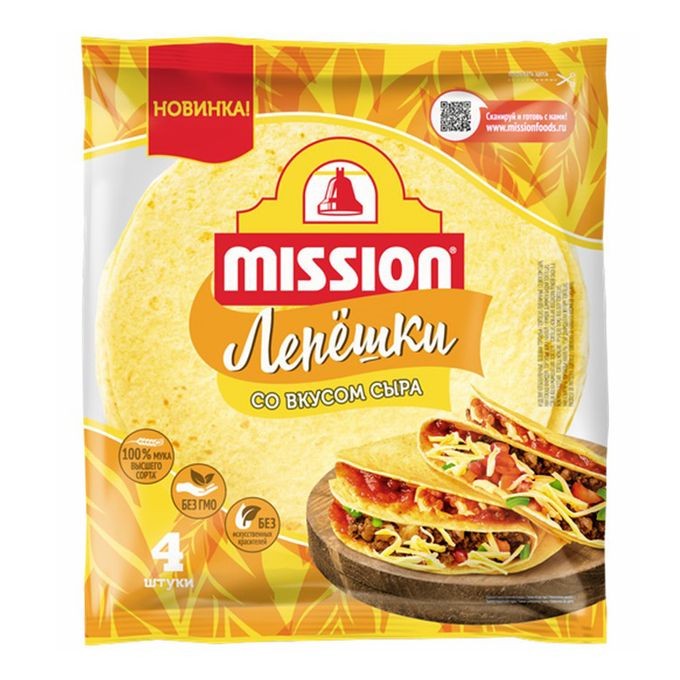 Лепешки Mission со вкусом сыра 6 шт