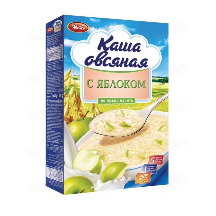 Каша овсяная Увелка с яблоком 200 г.