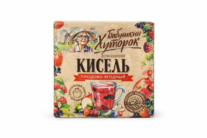 Кисель домашний плодово-ягодный для варки Б. хуторок 180 г