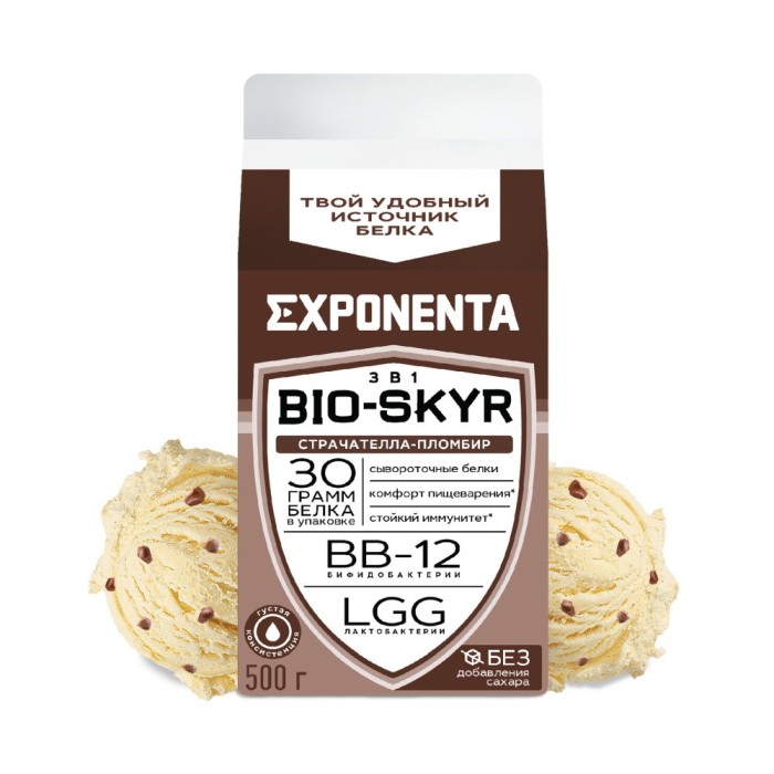 Напиток Exponenta страчателла-пломбир 30 гр белка 500 г