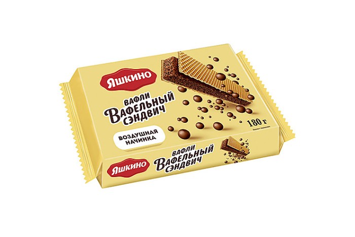 Вафельный сэндвич воздуш. начинка Яшкино 180 г