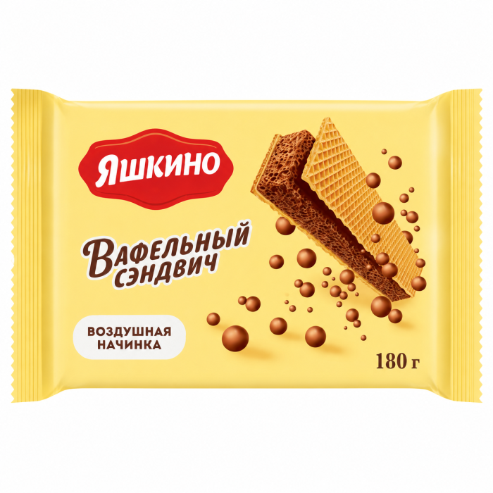 Вафельный сэндвич воздуш. начинка Яшкино 180 г