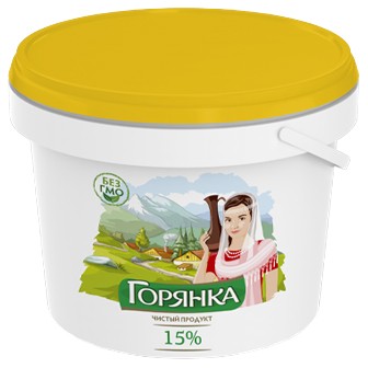 Сметана Горянка 15% 700 г.