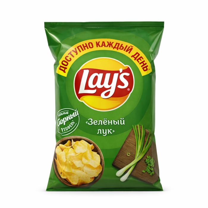 Чипсы Lays Зеленый лук 70 г.
