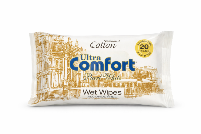 Влажные салфетки Ultra Comfort белые 20 шт
