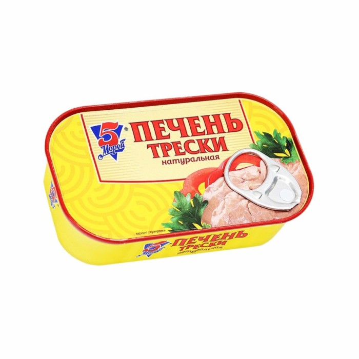 5 Морей Печень трески 120 г.