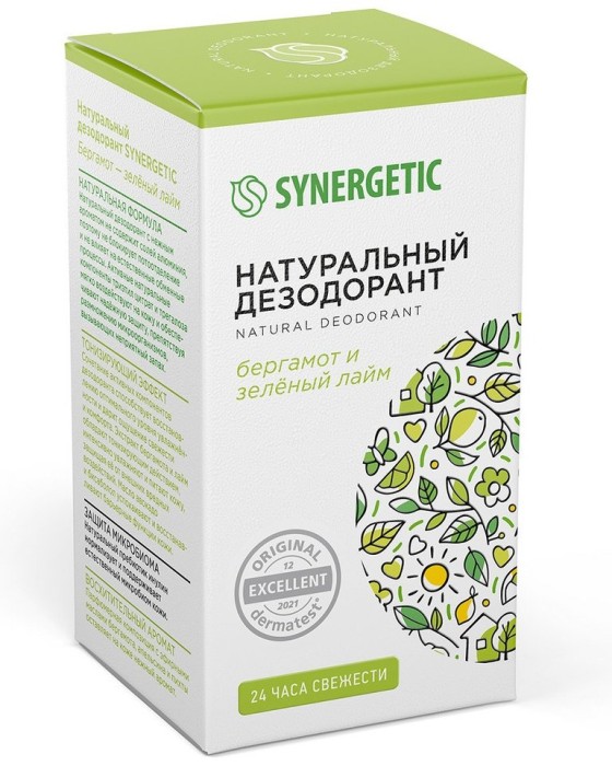 Synergetic дезодорант бергамонт и зеленый лайм 50 мл