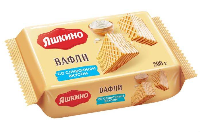 Вафли Яшкино сливочные 200 г