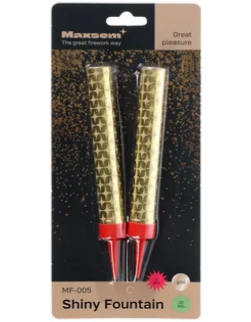 Свеча Фонтан настольный для торта 2 шт 30 сек. (Gold)