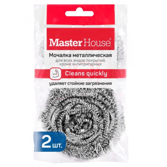 Мочалка металлическая Мастер Хаус 2 шт