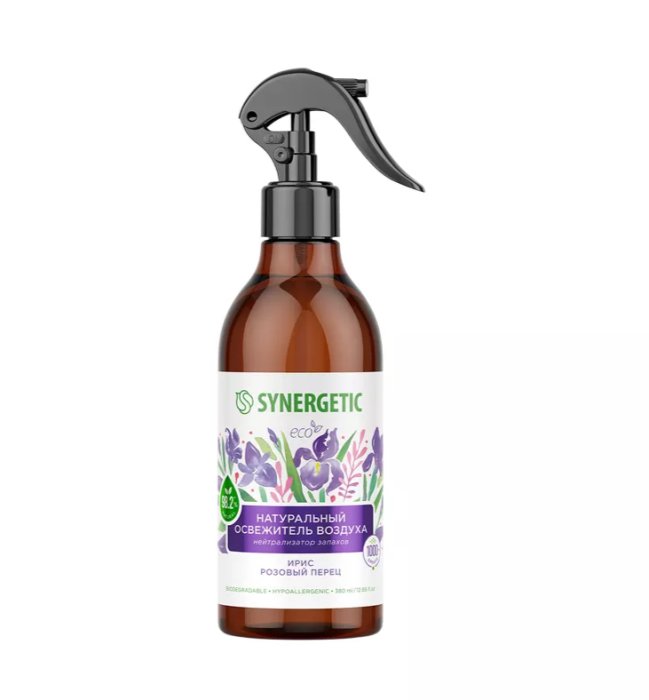 Synergetic Освежитель воздуха Ирис и розовый перец 380 мл