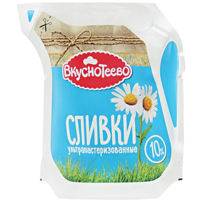 Сливки Вкуснотеево 10% 250 г.