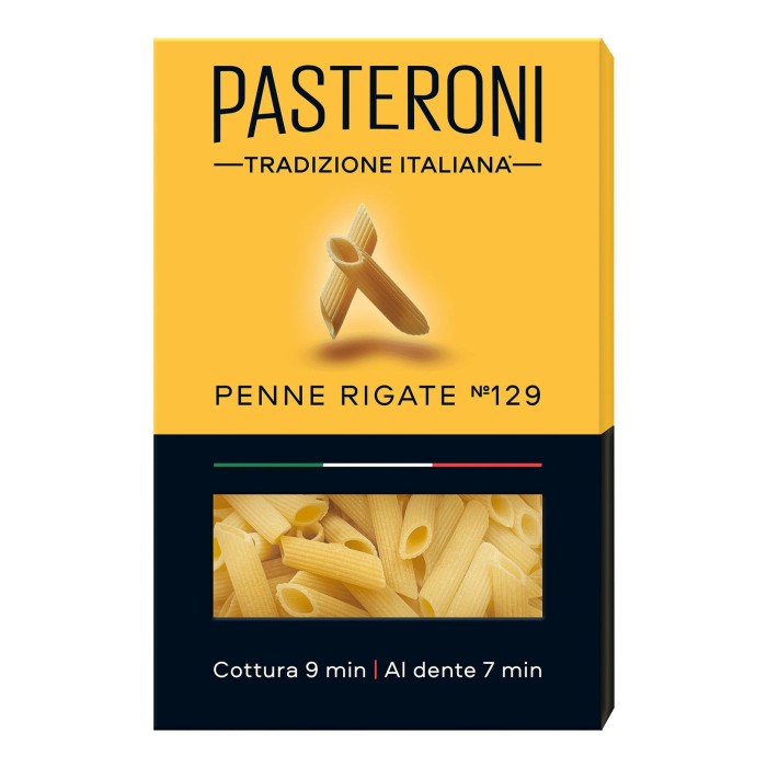 Макароны перья рифленные №129 PASTERONI 400 г