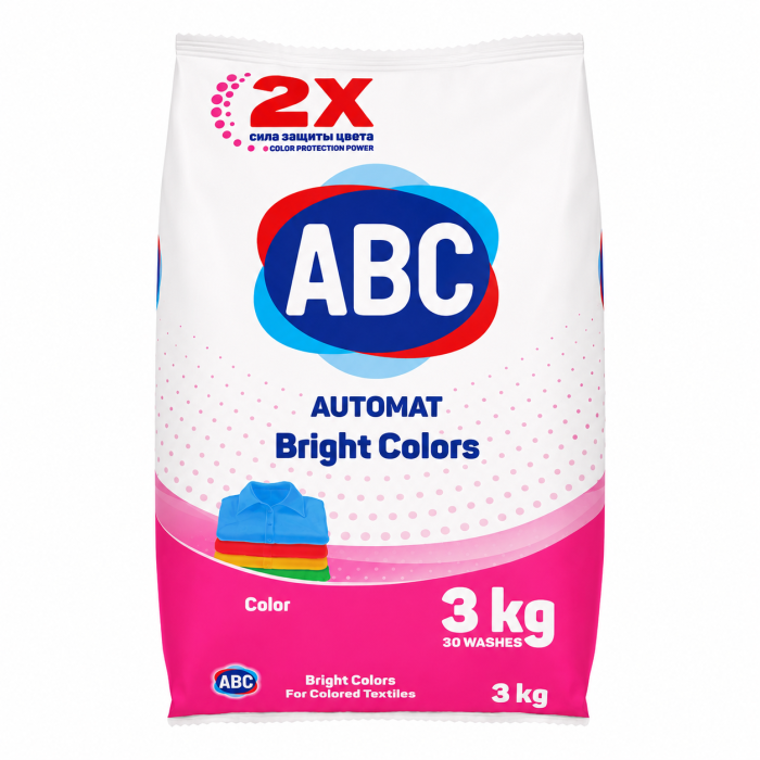 ABC Порошок Колор розовый 3 кг.