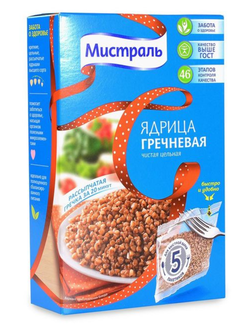 Гречка Мистраль 5х80 400 г.