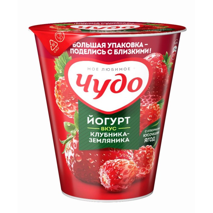 Чудо йогурт клубника-земляника 290 г