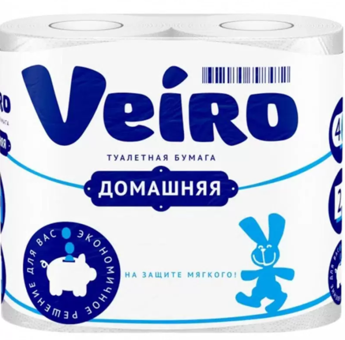 Туалетная бумага Veiro 4 рул. домашняя