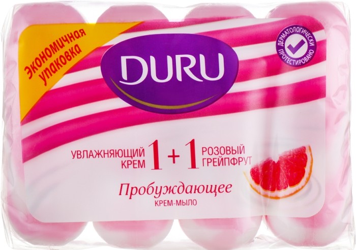 Мыло DURU Розовый грейпфрукт 4*90 г.