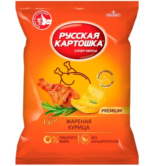 Чипсы Русская картошка Жареная курица 150 г.