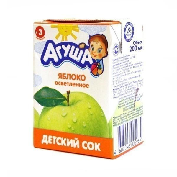 Сок детский Агуша Яблоко 200 мл