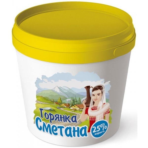 Сметана Горянка 25% 700 г.