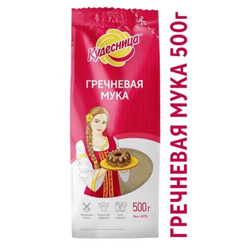Мука Кудесница гречневая 500 г.