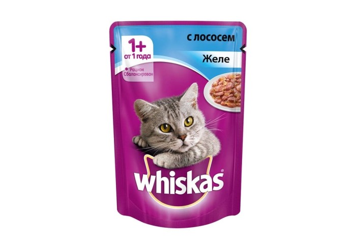 Корм для кошек Whiskas желе Лосось 75 г