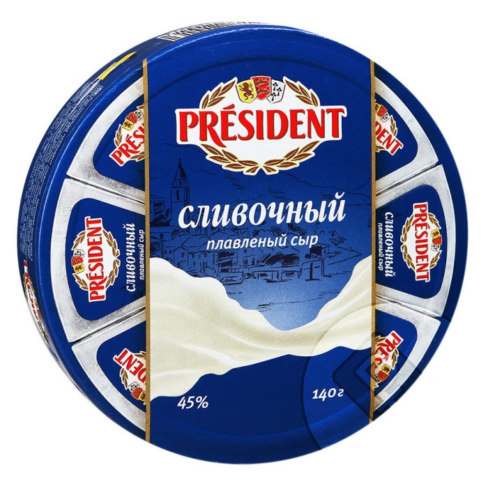 Президент Сыр cливочный плавленый 140 г